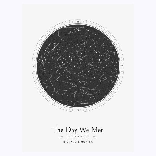 The Day We Met Poster - Classic Celestial Map 1