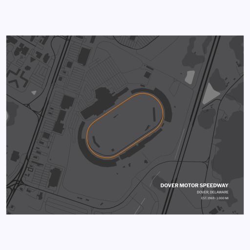 Dover Motor Speedway Poster - Track Map 1