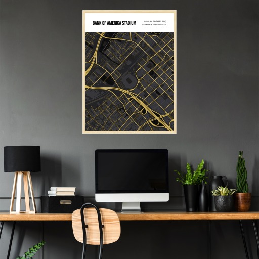 Carolina Panthers Stadium Poster - Street Map 4