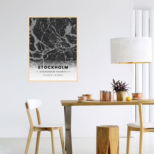 Stockholm in Dark Poster - Street Map 4
