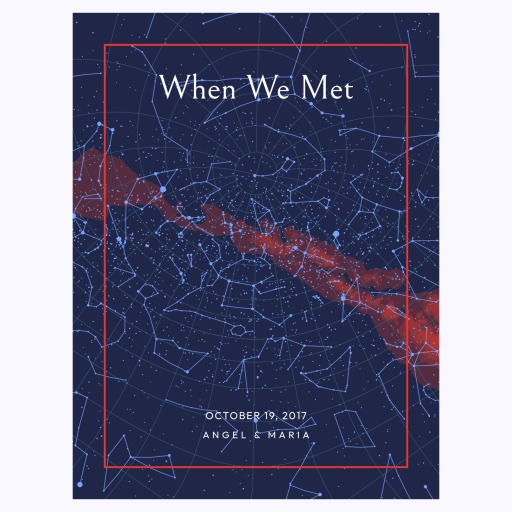 When We Met Poster - Classic Celestial Map 1