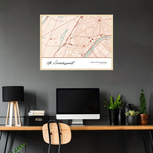 Hotspots in the 16th Arrondissement Poster - Street Map 3