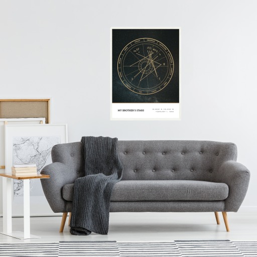 My Brother’s Stars Poster - Deep Space - Natal Chart 6
