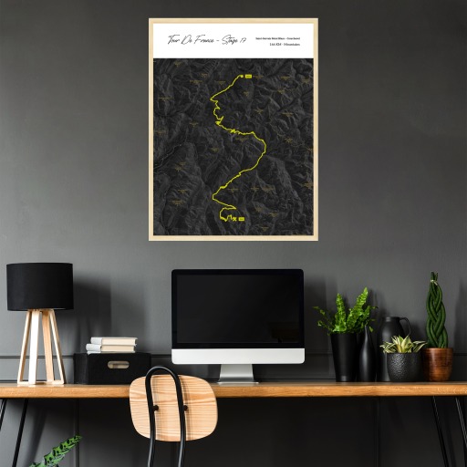 2023 Tour de France Stage 17 Poster - Route Map 3