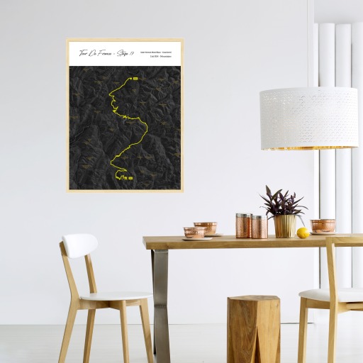2023 Tour de France Stage 17 Poster - Route Map 4