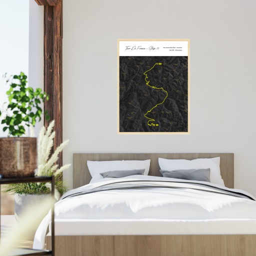 2023 Tour de France Stage 17 Poster - Route Map 6