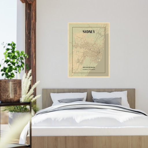 Sydney in Vintage Poster - Street Map 6