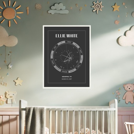 My Celestial Path Poster - Volcano - Natal Chart 2