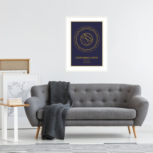 The Day you Were Born Poster - Stardust - Natal Chart 6