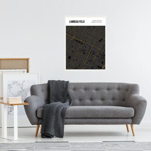 Green Bay Packers Stadium Poster - Street Map 6