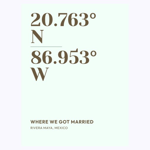 Where We Got Married Poster - Classic Coordinates 1