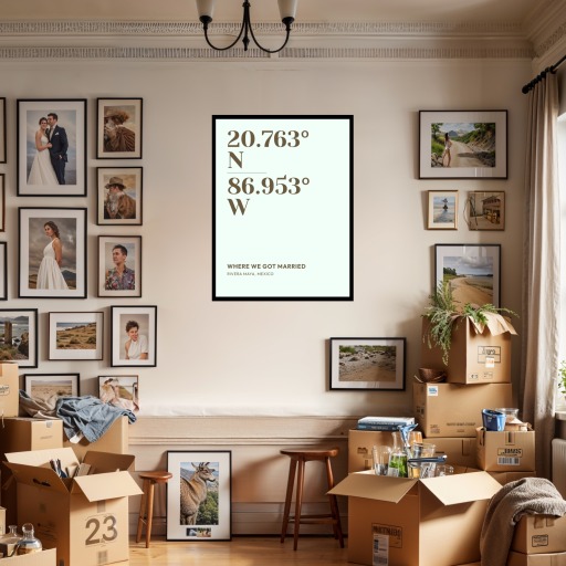 Where We Got Married Poster - Classic Coordinates 3