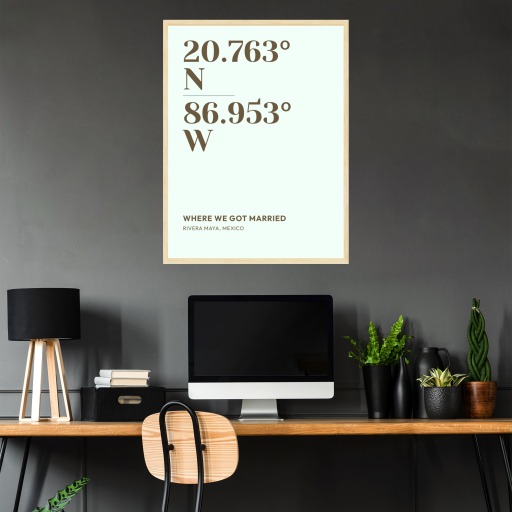 Where We Got Married Poster - Classic Coordinates 4