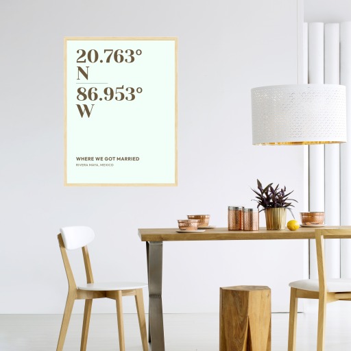 Where We Got Married Poster - Classic Coordinates 5