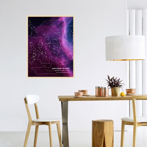 Golden Anniversary Poster in Nebula - Celestial Map 4