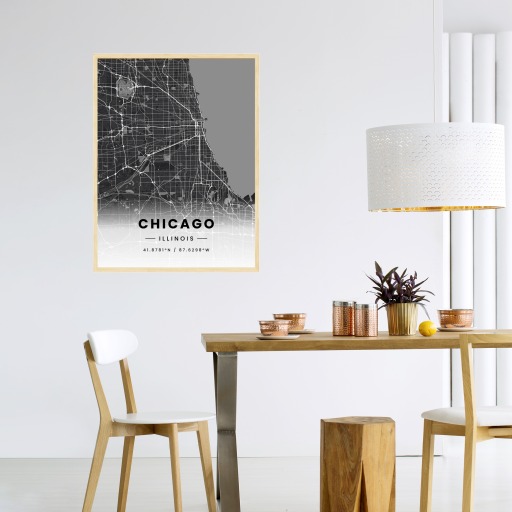 Chicago in Dark Poster - Street Map 5