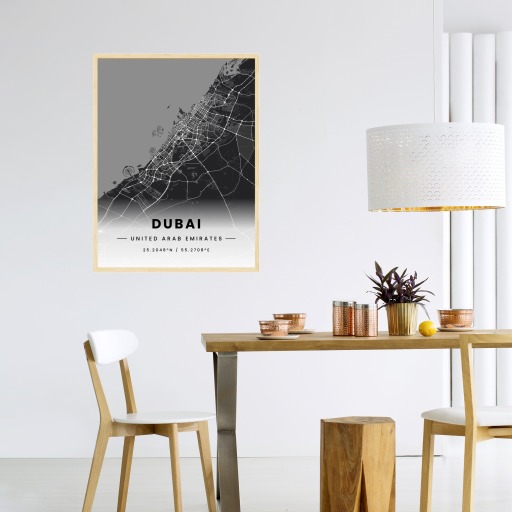 Dubai in Dark Poster - Street Map 4
