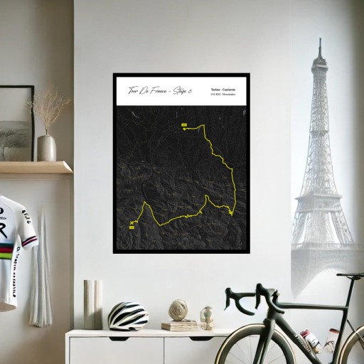 2023 Tour de France Stage 6 Poster - Route Map 2
