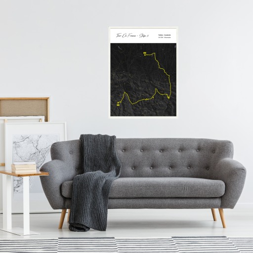 2023 Tour de France Stage 6 Poster - Route Map 5