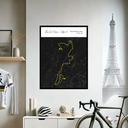 2023 Tour de France Stage 19 Poster - Route Map 2