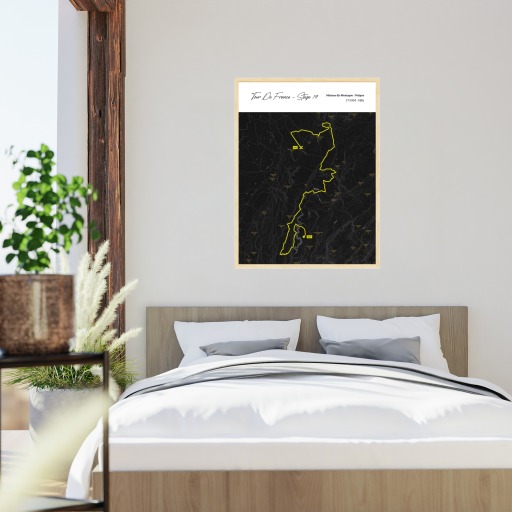 2023 Tour de France Stage 19 Poster - Route Map 6