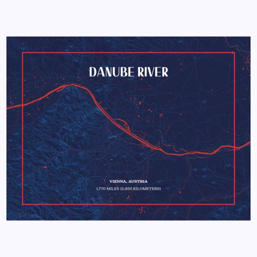 Danube River through Vienna in High Energy Poster 1