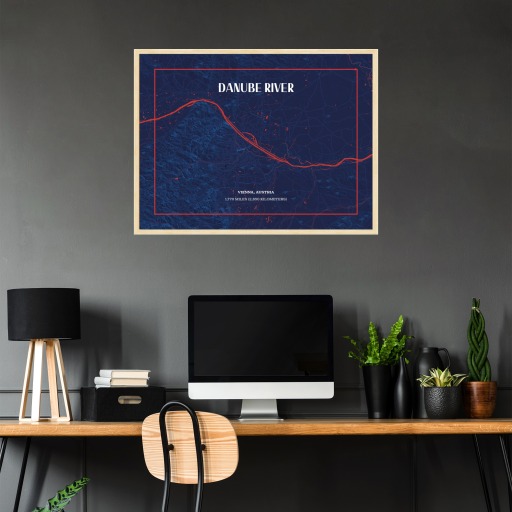 Danube River through Vienna in High Energy Poster 3