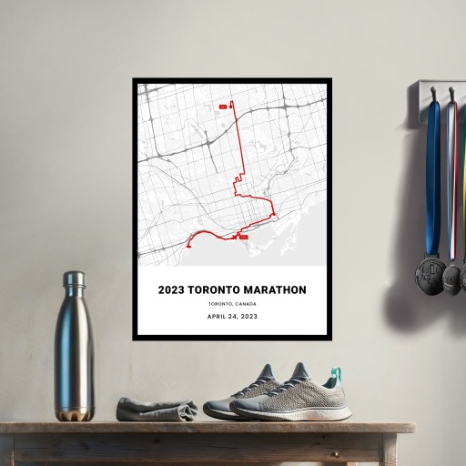 2023 Toronto Marathon Poster - Route Map 3
