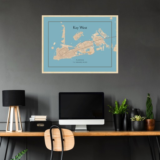 Island of Key West Map Poster 2
