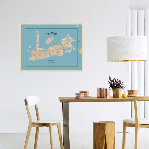 Island of Key West Map Poster 3