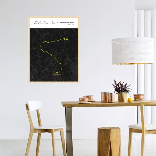 2023 Tour de France Stage 11 Poster - Route Map 4