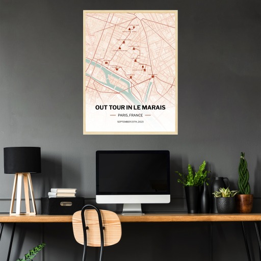 My Stay in Le Marais Poster - Route Map 3