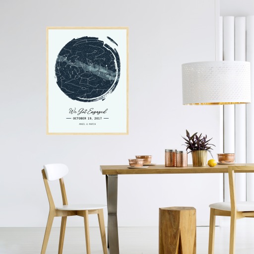 When We Got Engaged Poster - Celestial Map 5