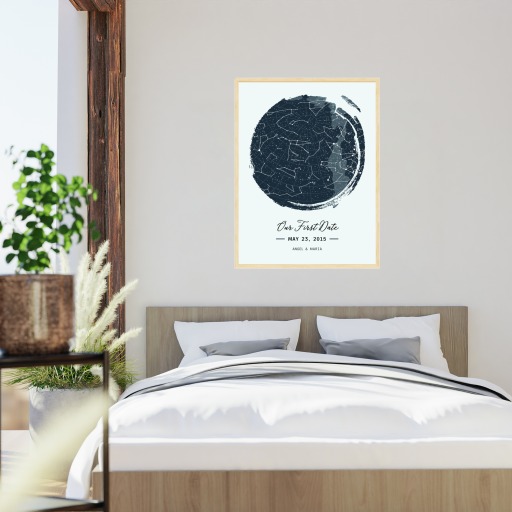 When We Had Our First Date Poster - Celestial Map 5