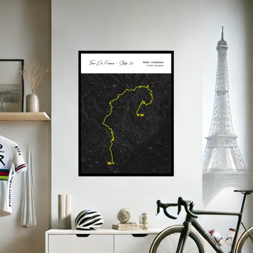 2023 Tour de France Stage 20 Poster - Route Map 2