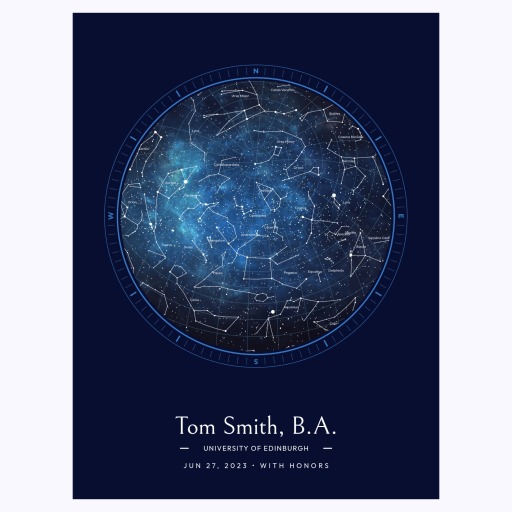 Graduation Poster in Starry - Celestial Map 1