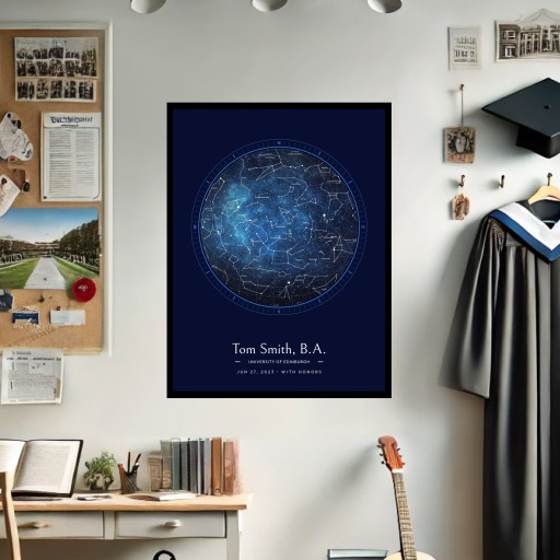 Graduation Poster in Starry - Celestial Map 2