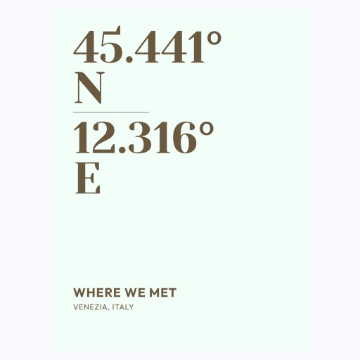 Where We Met Poster - Classic Coordinates 1