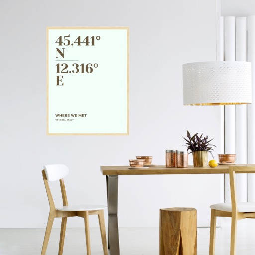Where We Met Poster - Classic Coordinates 3