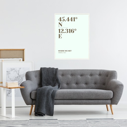 Where We Met Poster - Classic Coordinates 4