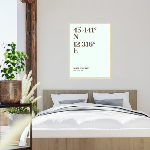 Where We Met Poster - Classic Coordinates 5