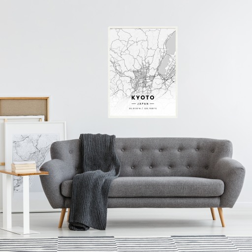 Kyoto in Light Poster - Street Map 5