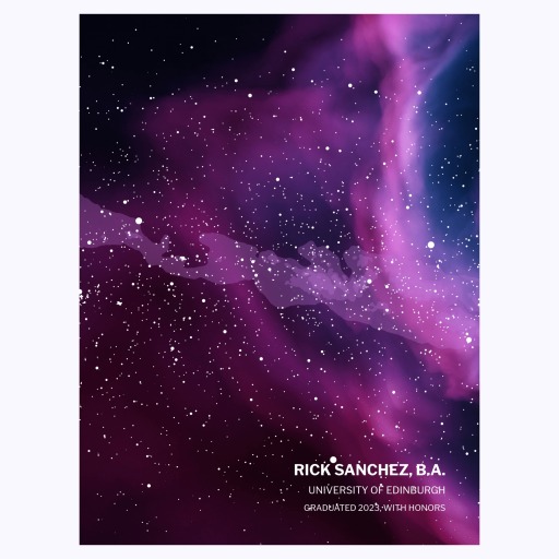 Graduation Poster in Nebula - Celestial Map 1