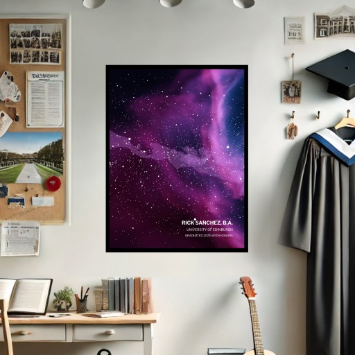 Graduation Poster in Nebula - Celestial Map 2