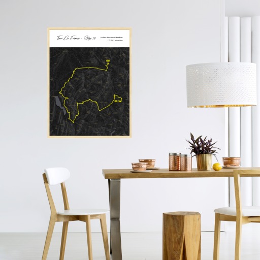 2023 Tour de France Stage 15 Poster - Route Map 4