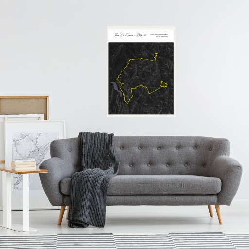 2023 Tour de France Stage 15 Poster - Route Map 5