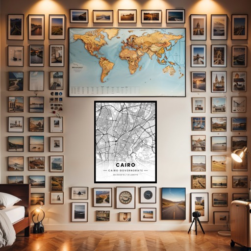 Cairo in Light Poster - Street Map 2