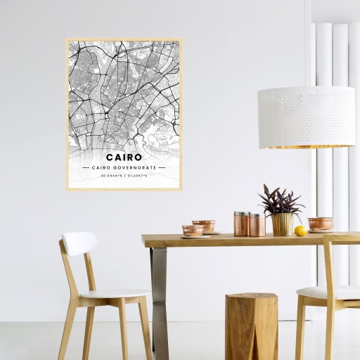 Cairo in Light Poster - Street Map 4
