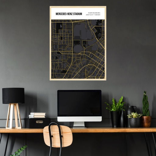 Atlanta Falcons Stadium Poster - Street Map 4