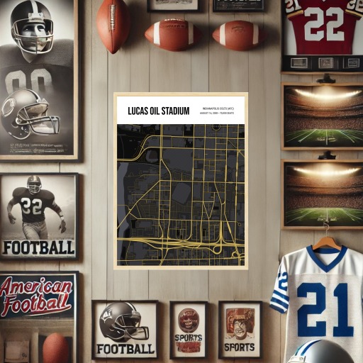 Indianapolis Colts Stadium Poster - Street Map 2